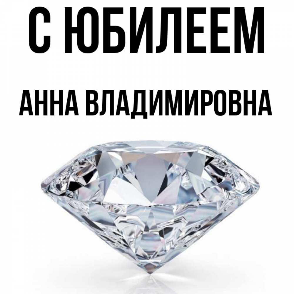 Открытка с именем, Анна Владимировна, С юбилеем