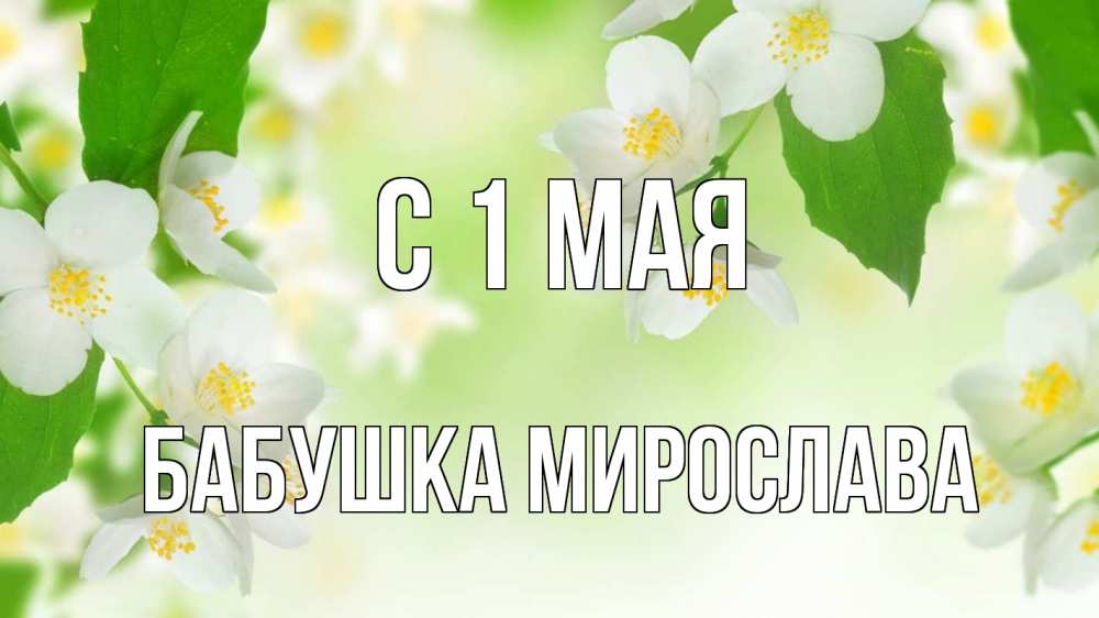 Открытка на каждый день с именем, Бабушка-Мирослава С 1 мая С 1 мая Прикольная открытка с пожеланием онлайн скачать бесплатно 