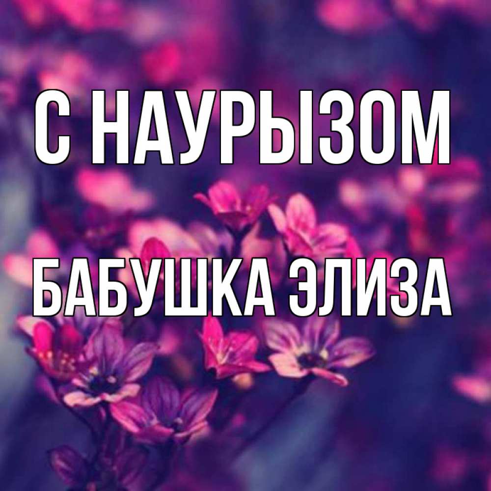 Открытка на каждый день с именем, Бабушка-Элиза С наурызом небольшие цветы 1 Прикольная открытка с пожеланием онлайн скачать бесплатно 