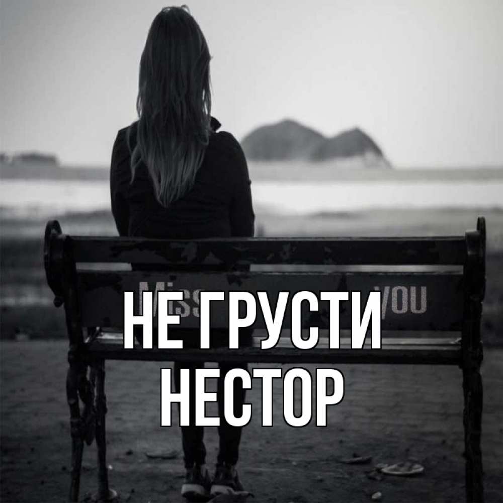 Открытка на каждый день с именем, Нестор Не грусти смотрит на скалы Прикольная открытка с пожеланием онлайн скачать бесплатно 
