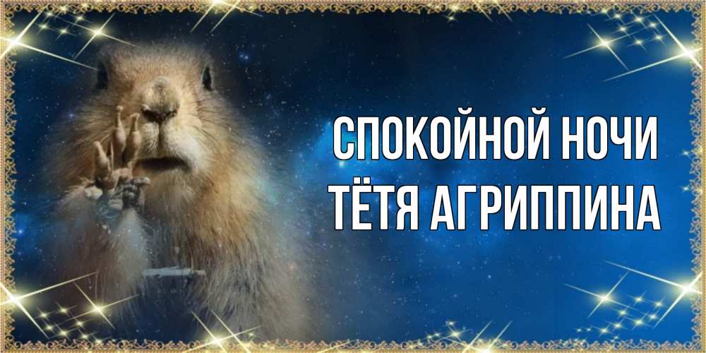 Открытка на каждый день с именем, Тётя-Агриппина Спокойной ночи спокойной ночи сладких снов Прикольная открытка с пожеланием онлайн скачать бесплатно 