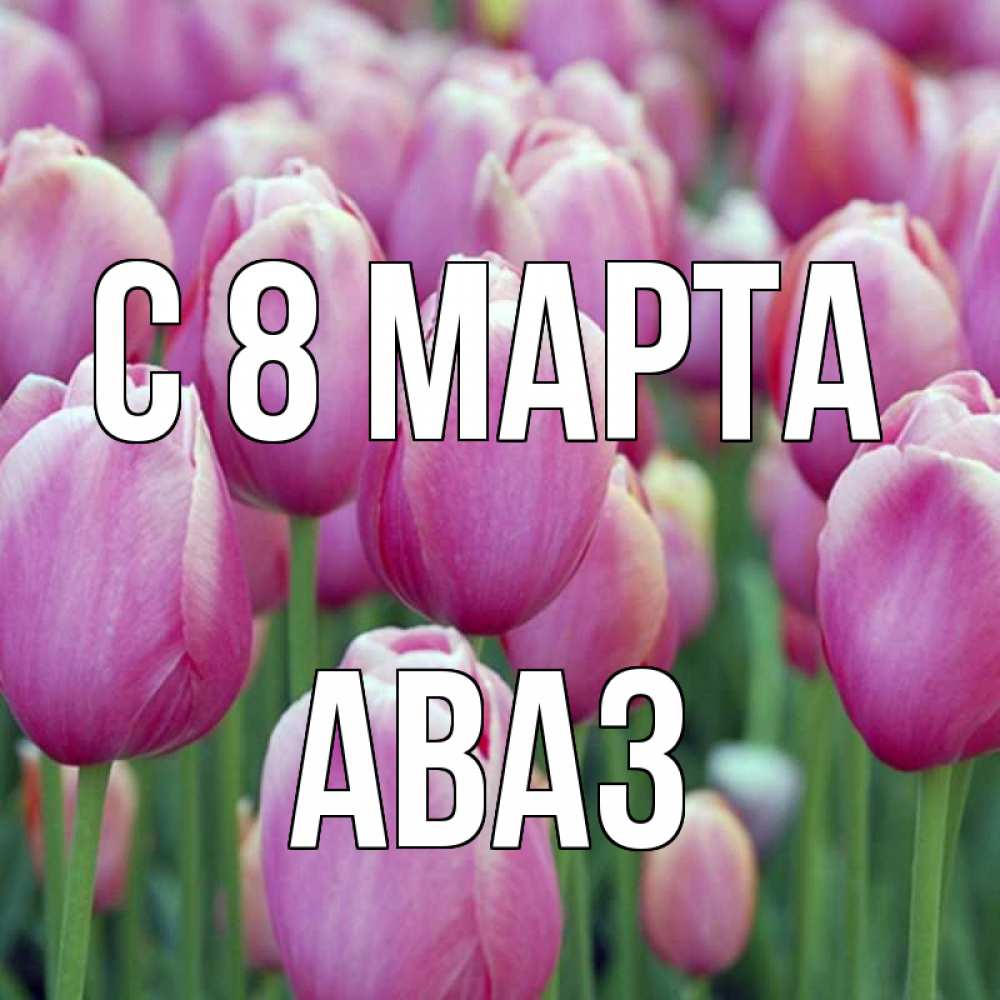 Открытка на каждый день с именем, Аваз С 8 МАРТА на международный женский день 3 Прикольная открытка с пожеланием онлайн скачать бесплатно 