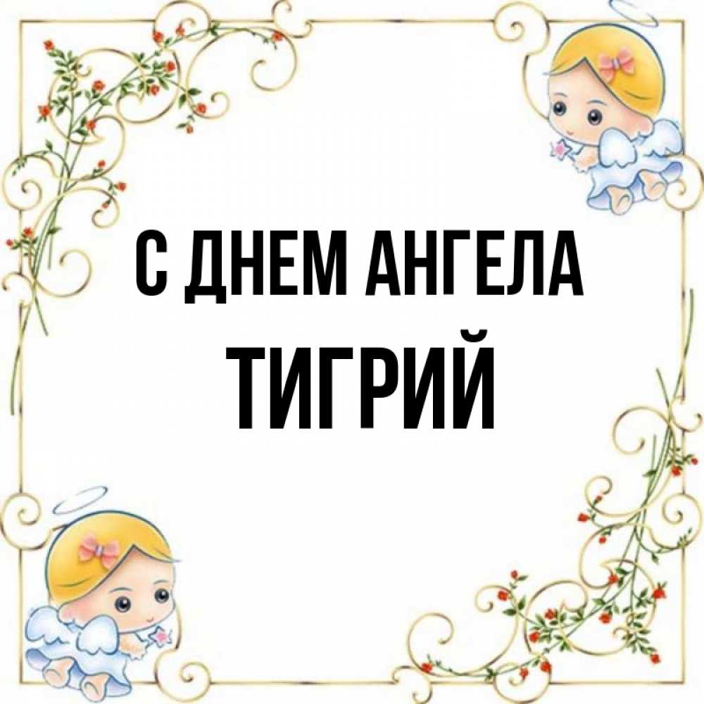 Открытка на каждый день с именем, Тигрий С днем ангела девочки ангелы Прикольная открытка с пожеланием онлайн скачать бесплатно 
