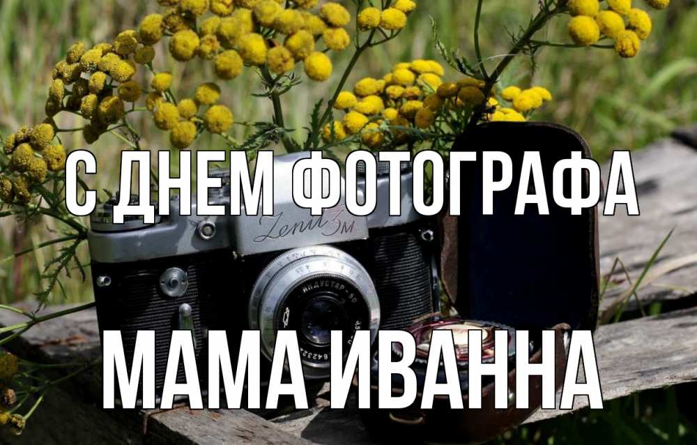 Открытка на каждый день с именем, Мама-Иванна С днем фотографа с днем фотографа Прикольная открытка с пожеланием онлайн скачать бесплатно 