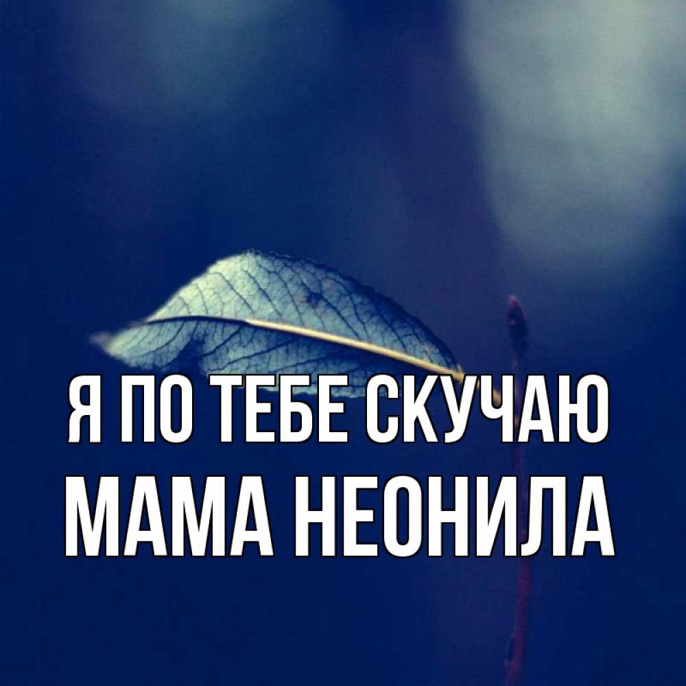 Открытка на каждый день с именем, Мама-Неонила Я по тебе скучаю одна ветка 1 Прикольная открытка с пожеланием онлайн скачать бесплатно 