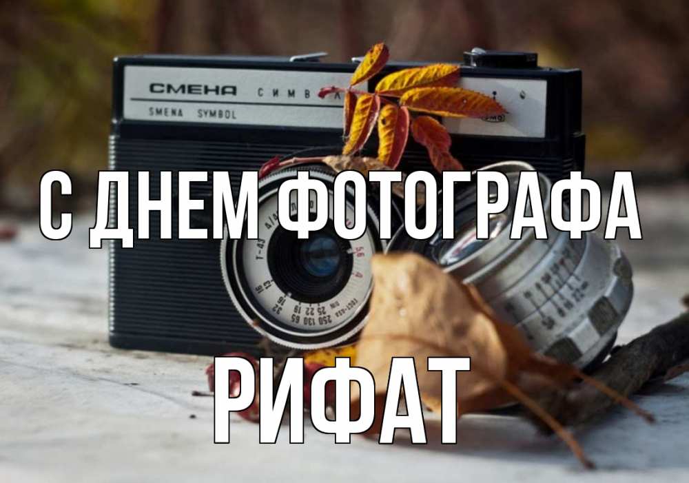 Открытка на каждый день с именем, Рифат С днем фотографа с днем фотографа Прикольная открытка с пожеланием онлайн скачать бесплатно 