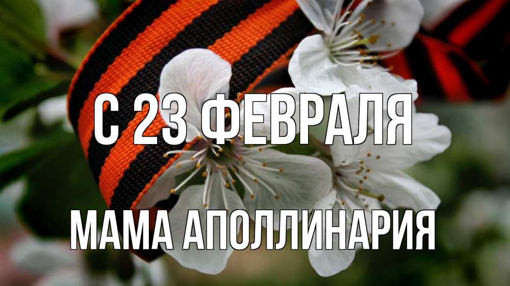Открытка на каждый день с именем, Мама-Аполлинария С 23 февраля 23 февраля Прикольная открытка с пожеланием онлайн скачать бесплатно 