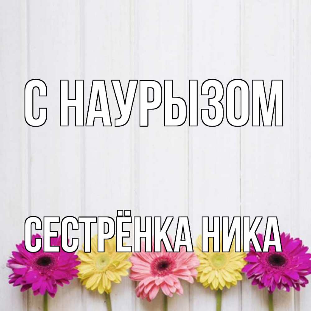 Открытка на каждый день с именем, Сестрёнка-Ника С наурызом женщинам 1 Прикольная открытка с пожеланием онлайн скачать бесплатно 