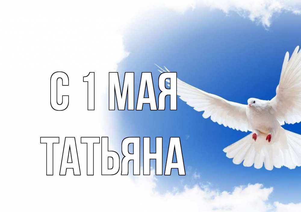 Открытка на каждый день с именем, Татьяна С 1 мая С 1 мая Прикольная открытка с пожеланием онлайн скачать бесплатно 