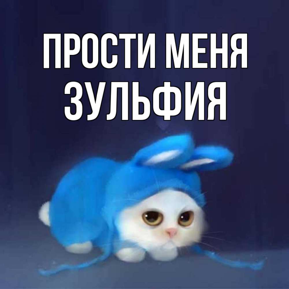 Открытка на каждый день с именем, Зульфия Прости меня невинный котозай просит прощения Прикольная открытка с пожеланием онлайн скачать бесплатно 