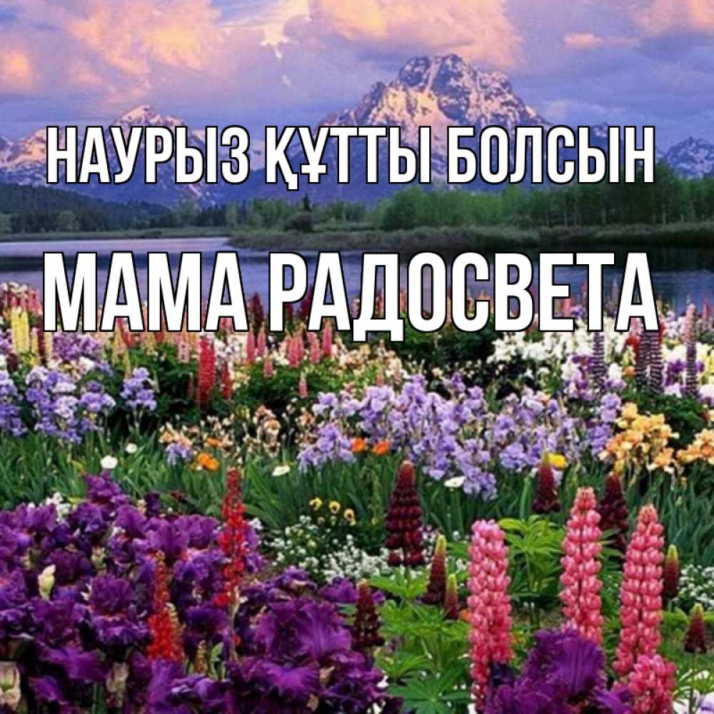 Открытка на каждый день с именем, Мама-Радосвета Наурыз құтты болсын наурыз Прикольная открытка с пожеланием онлайн скачать бесплатно 