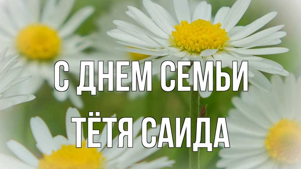Открытка на каждый день с именем, Тётя-Саида С днем семьи с днем семьи  1 Прикольная открытка с пожеланием онлайн скачать бесплатно 