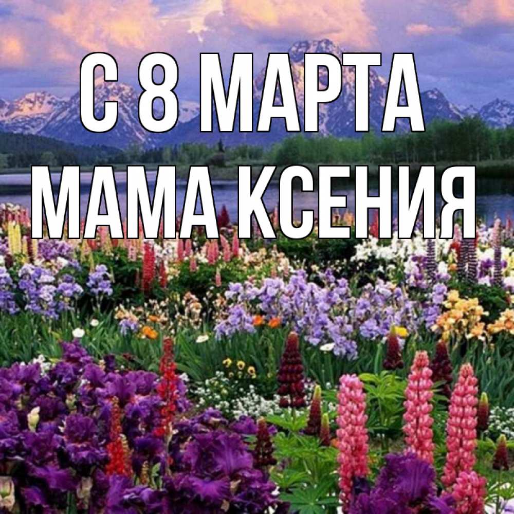 Открытка на каждый день с именем, Мама-Ксения С 8 марта международный женский день Прикольная открытка с пожеланием онлайн скачать бесплатно 