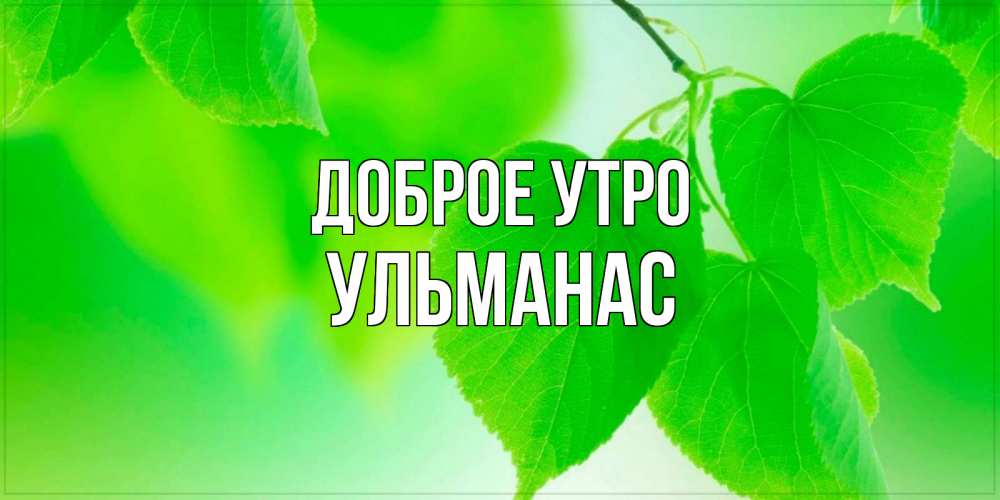 Открытка на каждый день с именем, Ульманас Доброе утро доброе утро с березовыми листьями Прикольная открытка с пожеланием онлайн скачать бесплатно 