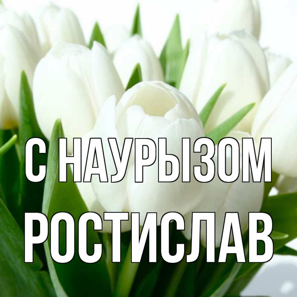 Открытка на каждый день с именем, Ростислав С наурызом цветы Прикольная открытка с пожеланием онлайн скачать бесплатно 