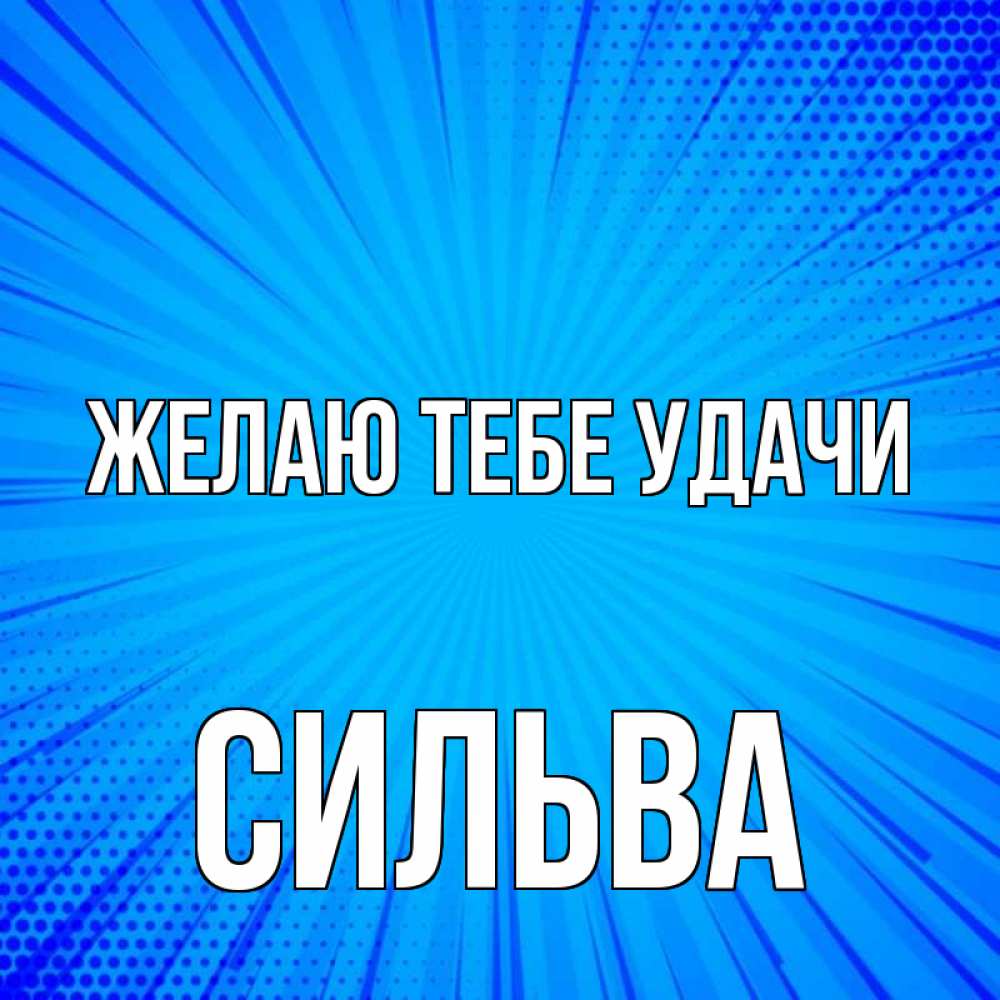 Открытка на каждый день с именем, Сильва Желаю тебе удачи на удачу Прикольная открытка с пожеланием онлайн скачать бесплатно 
