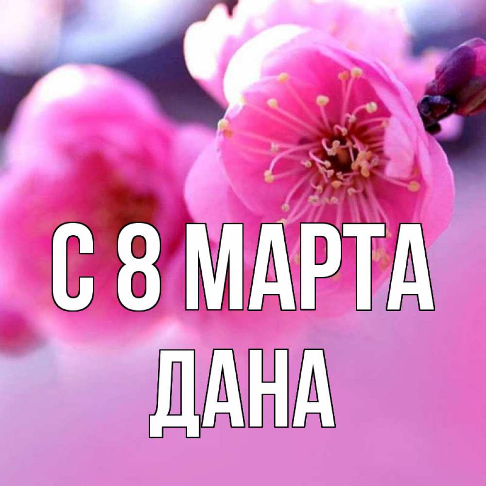 Открытка на каждый день с именем, Дана С 8 МАРТА международный женский день Прикольная открытка с пожеланием онлайн скачать бесплатно 