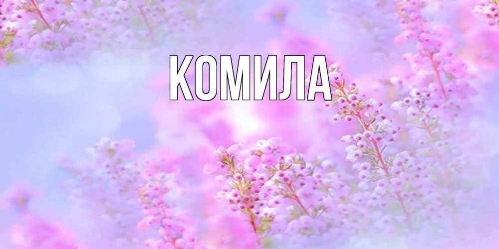 Открытка на каждый день с именем, Комила Главная красивая открытка с мелкими цветами Прикольная открытка с пожеланием онлайн скачать бесплатно 