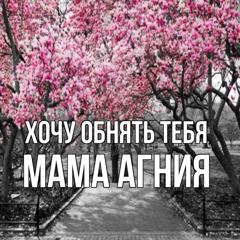 Открытка на каждый день с именем, Мама-Агния Хочу обнять тебя обработанное фото Прикольная открытка с пожеланием онлайн скачать бесплатно 