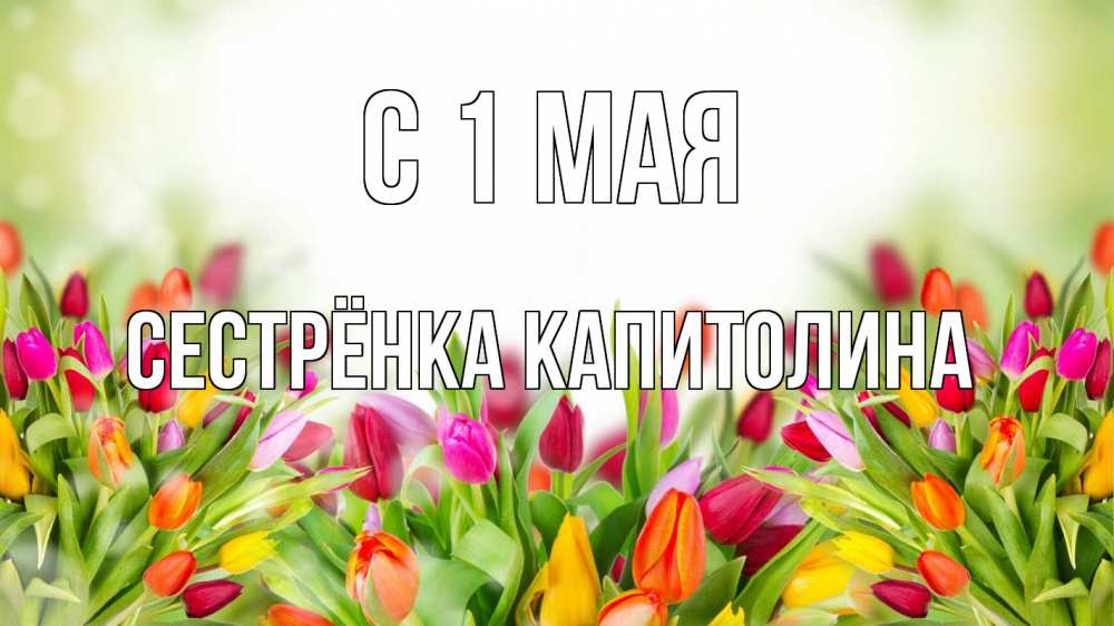 Открытка на каждый день с именем, Сестрёнка-Капитолина С 1 мая С 1 мая Прикольная открытка с пожеланием онлайн скачать бесплатно 