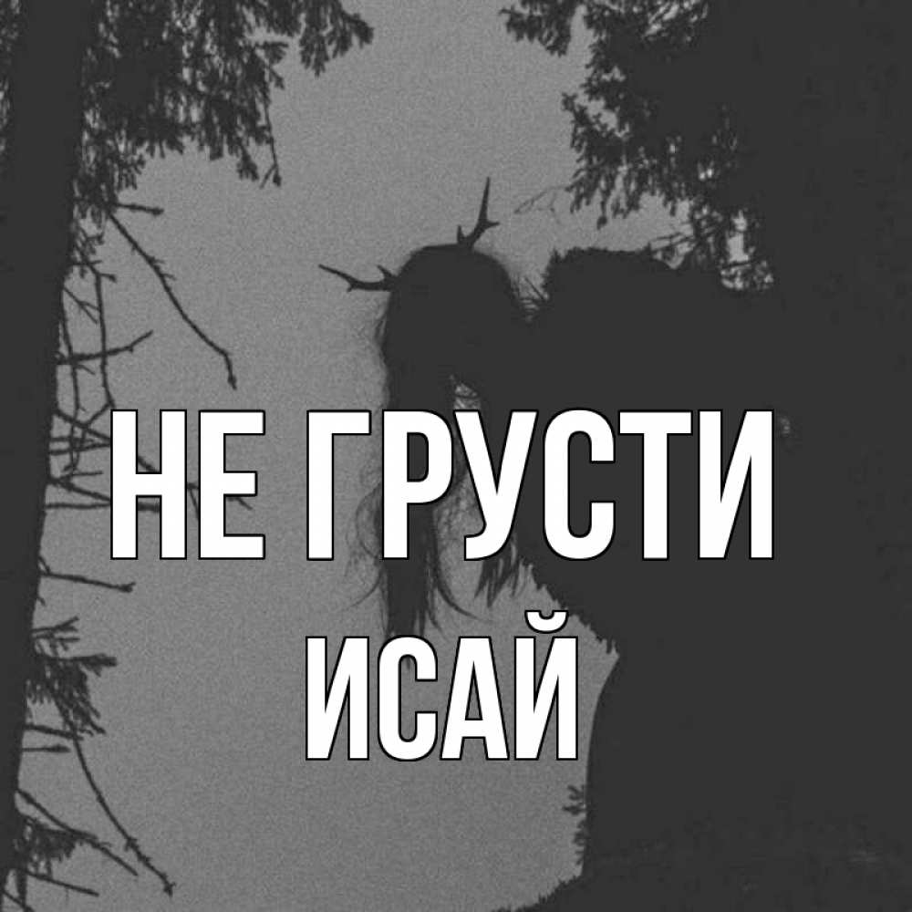 Открытка на каждый день с именем, Исай Не грусти чудище лесное Прикольная открытка с пожеланием онлайн скачать бесплатно 