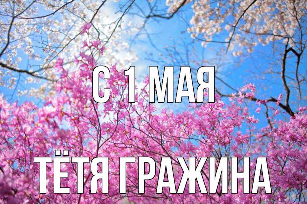 Открытка на каждый день с именем, Тётя-Гражина С 1 мая С 1 мая Прикольная открытка с пожеланием онлайн скачать бесплатно 