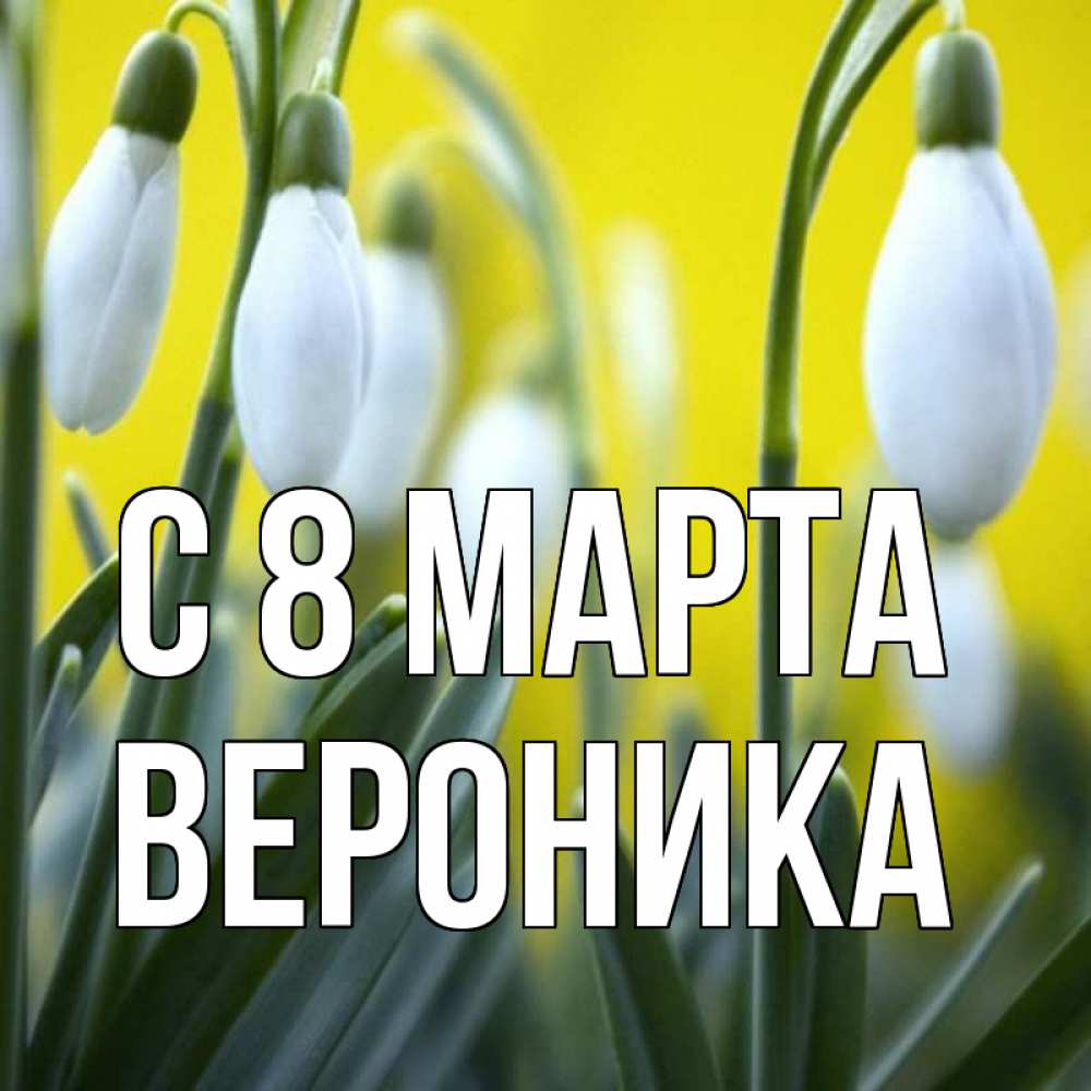 Открытка на каждый день с именем, вероника С 8 МАРТА весенние цветы Прикольная открытка с пожеланием онлайн скачать бесплатно 