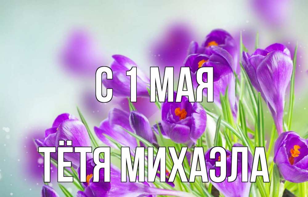 Открытка на каждый день с именем, Тётя-Михаэла С 1 мая 1 мая Прикольная открытка с пожеланием онлайн скачать бесплатно 