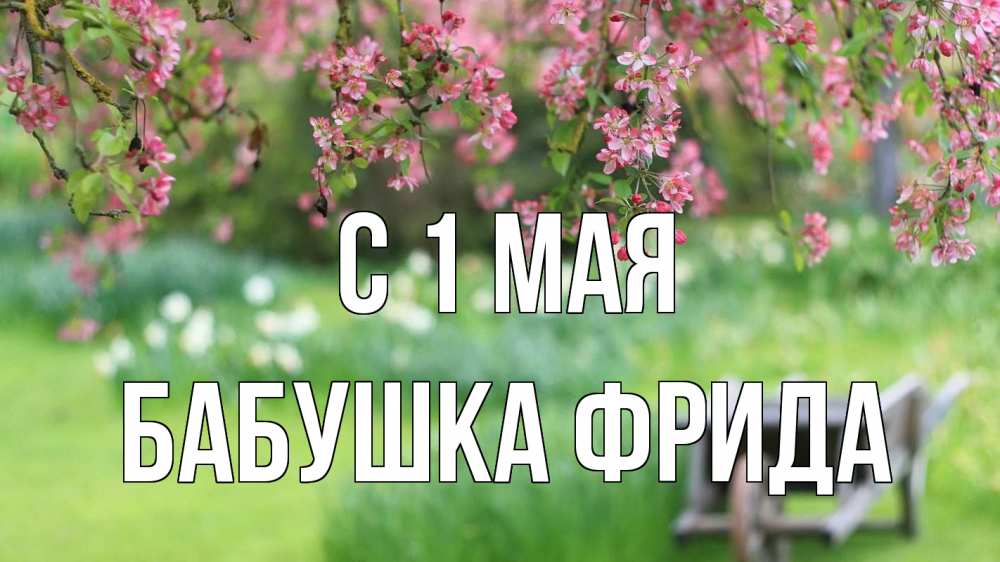 Открытка на каждый день с именем, Бабушка-Фрида С 1 мая С 1 мая Прикольная открытка с пожеланием онлайн скачать бесплатно 