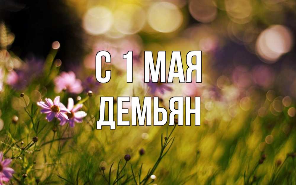Открытка на каждый день с именем, Демьян С 1 мая С 1 мая Прикольная открытка с пожеланием онлайн скачать бесплатно 