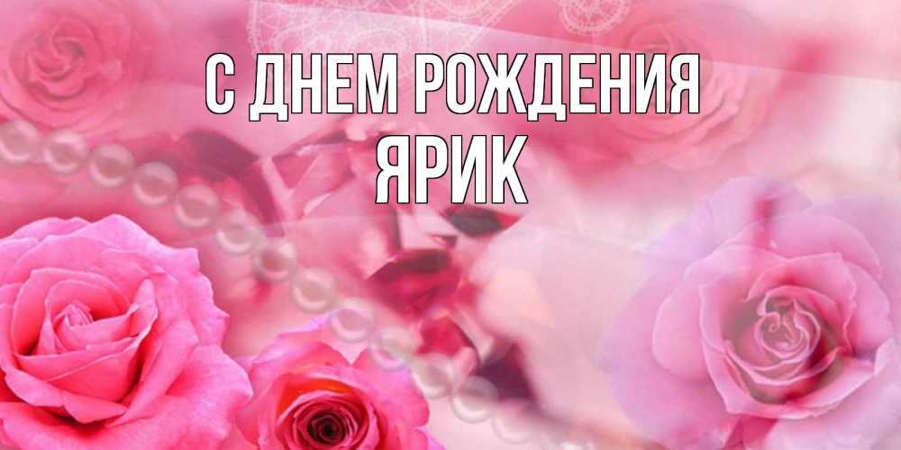 Открытка на каждый день с именем, Ярик С днем рождения открытка с розами и жемчугом Прикольная открытка с пожеланием онлайн скачать бесплатно 