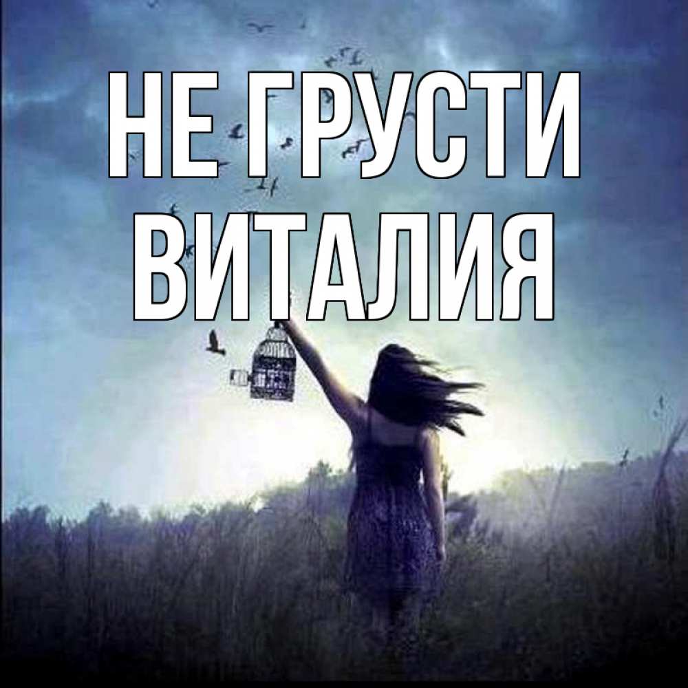 Открытка на каждый день с именем, Виталия Не грусти на волю Прикольная открытка с пожеланием онлайн скачать бесплатно 