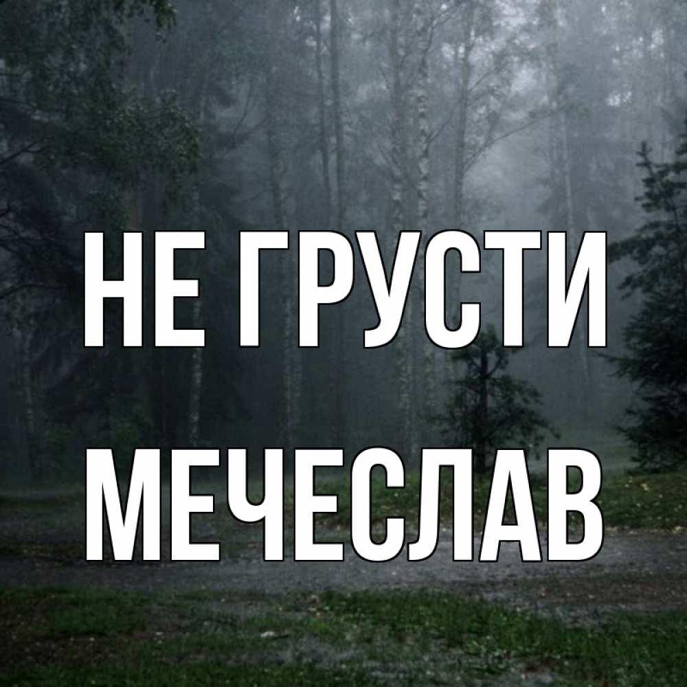 Открытка на каждый день с именем, Мечеслав Не грусти осень Прикольная открытка с пожеланием онлайн скачать бесплатно 