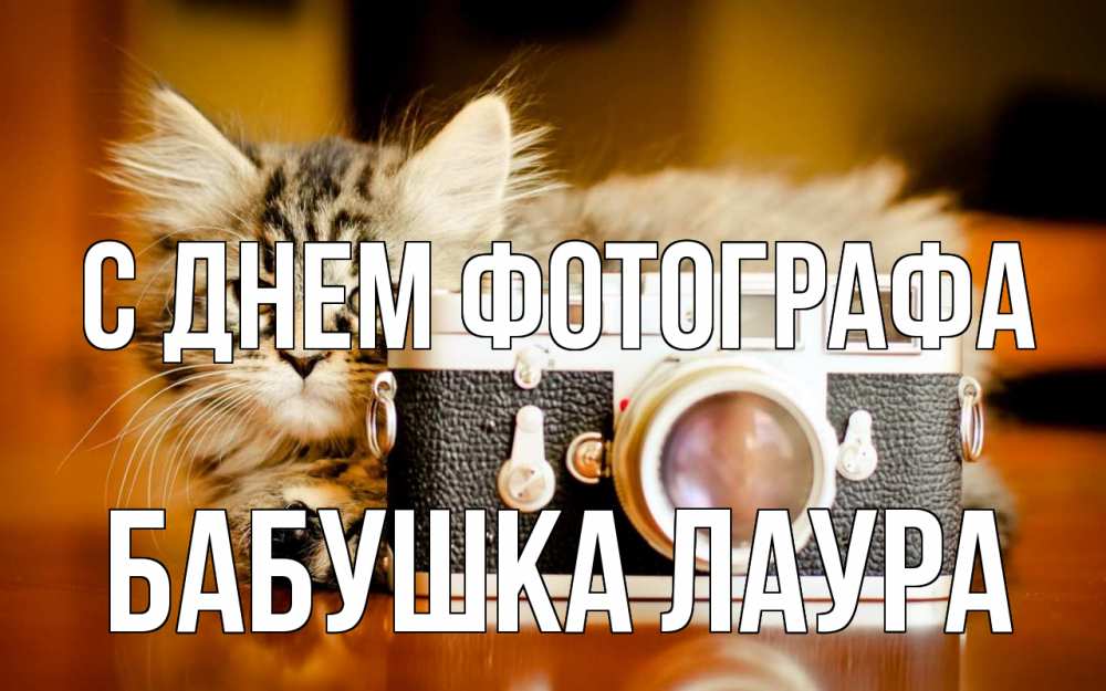 Открытка на каждый день с именем, Бабушка-Лаура С днем фотографа с днем фотографа Прикольная открытка с пожеланием онлайн скачать бесплатно 