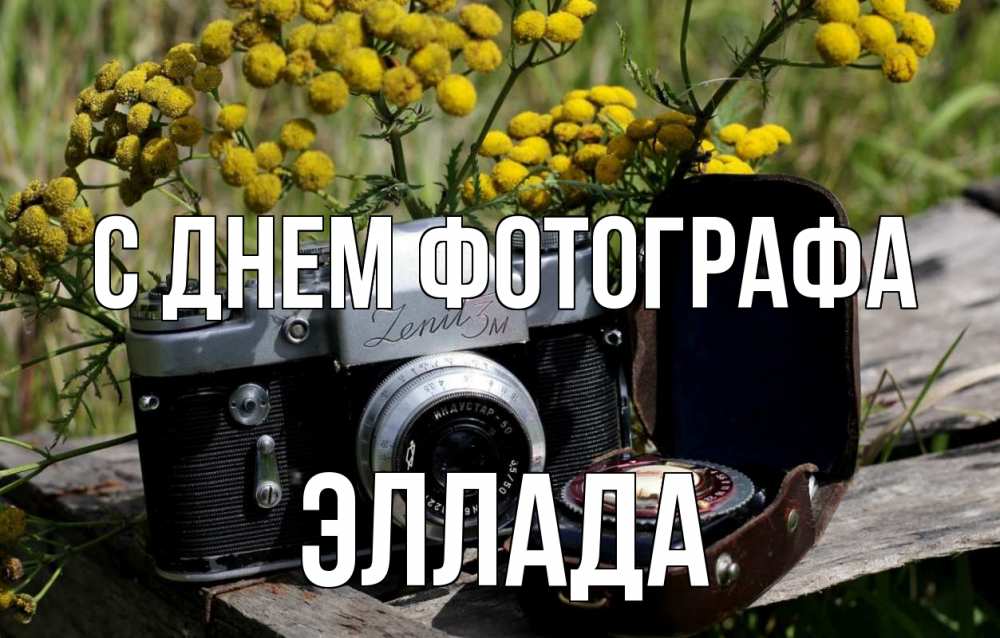 Открытка на каждый день с именем, Эллада С днем фотографа с днем фотографа Прикольная открытка с пожеланием онлайн скачать бесплатно 