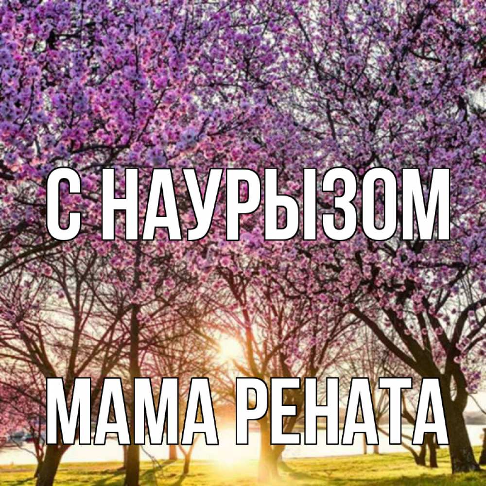 Открытка на каждый день с именем, Мама-Рената С наурызом праздник весны наурыз Прикольная открытка с пожеланием онлайн скачать бесплатно 