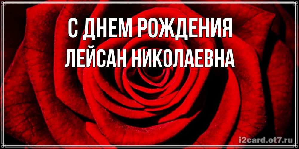 Открытка на каждый день с именем, Лейсан-Николаевна С днем рождения алая роза Прикольная открытка с пожеланием онлайн скачать бесплатно 