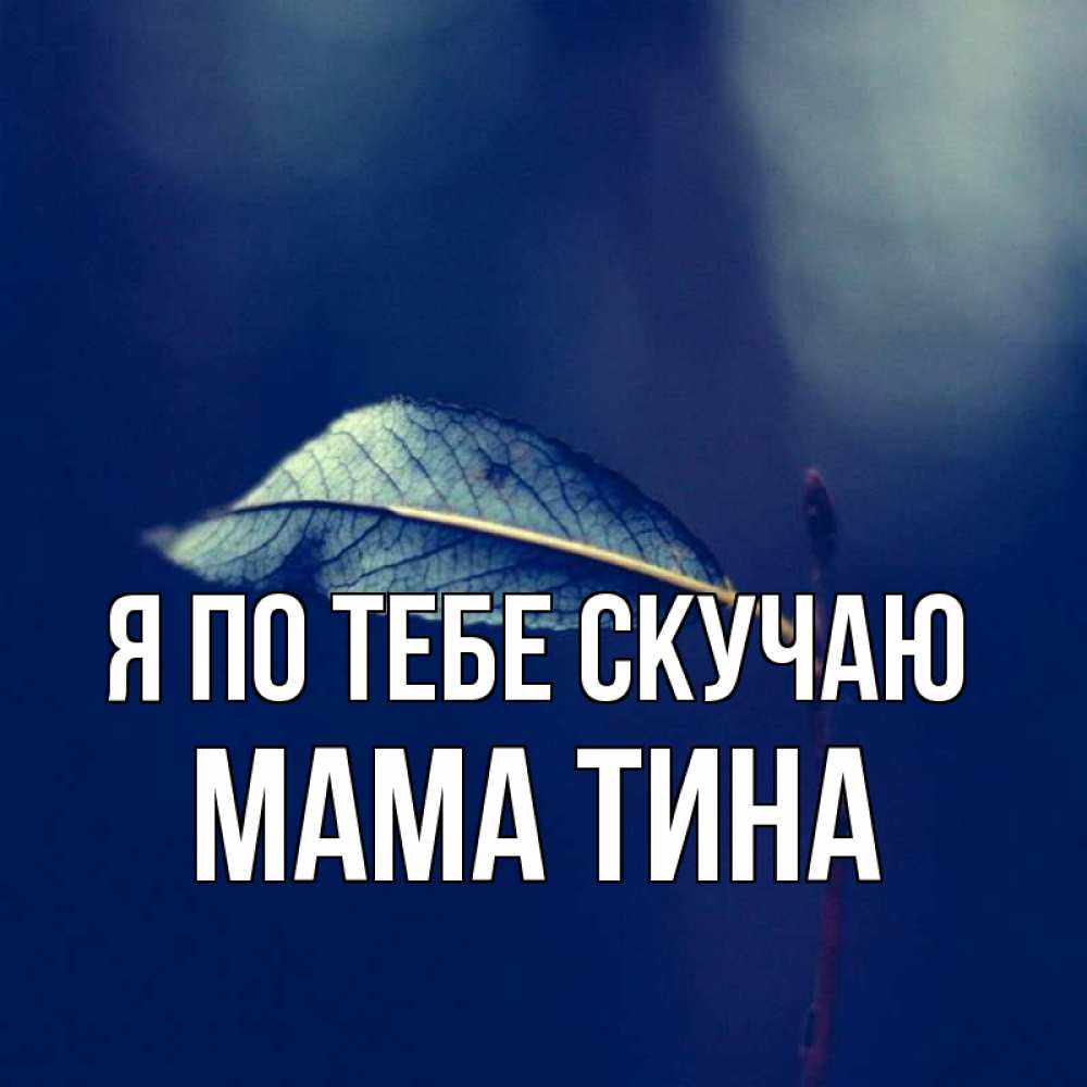 Открытка на каждый день с именем, Мама-Тина Я по тебе скучаю одна ветка 1 Прикольная открытка с пожеланием онлайн скачать бесплатно 