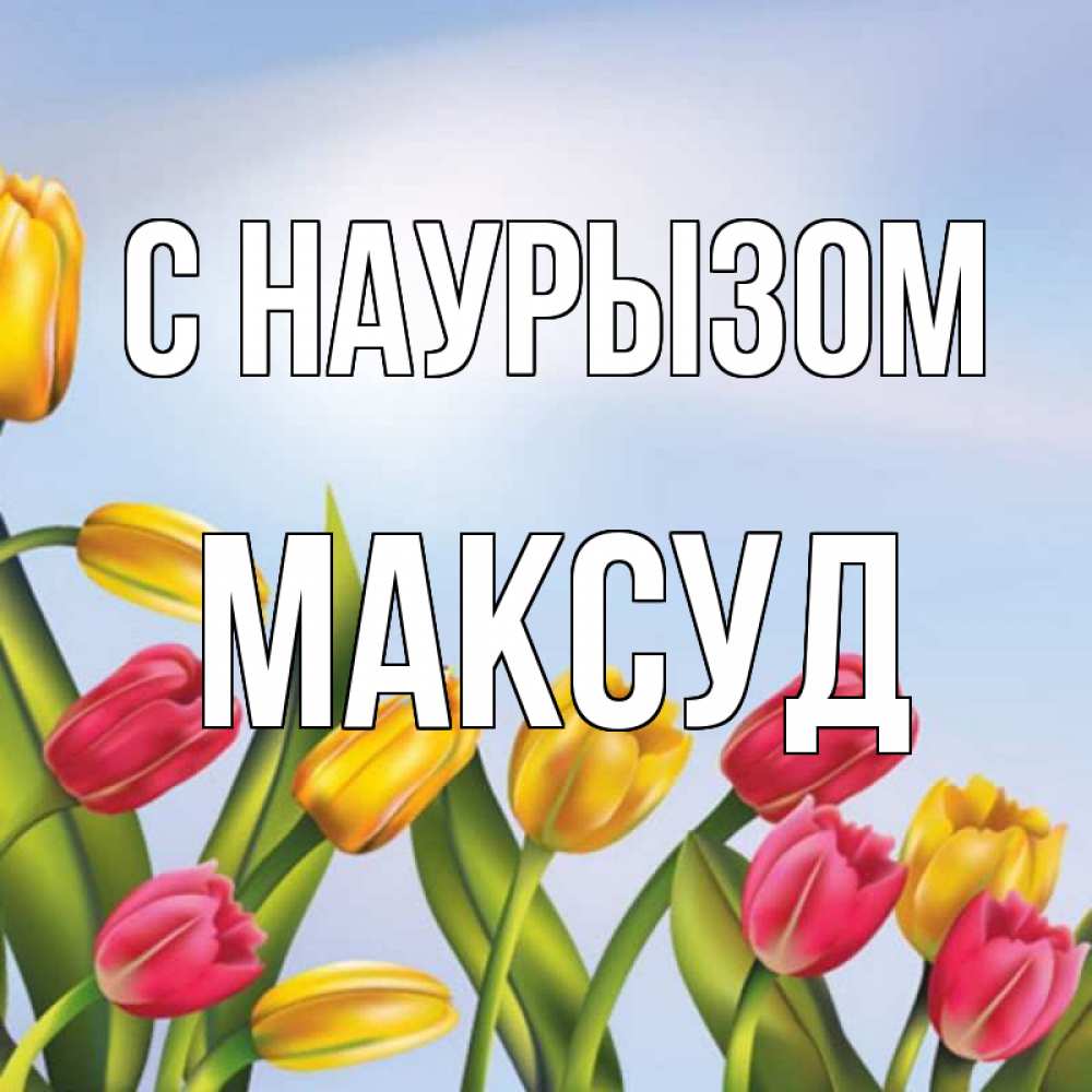 Открытка на каждый день с именем, Максуд С наурызом праздник весны наурыз Прикольная открытка с пожеланием онлайн скачать бесплатно 