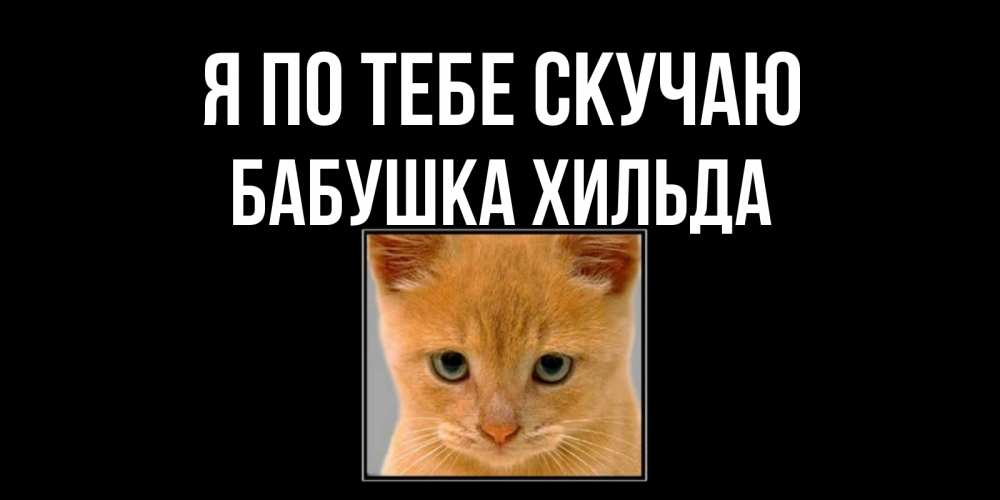 Открытка на каждый день с именем, Бабушка-Хильда Я по тебе скучаю открытки рыжий котенок скучает по тебе Прикольная открытка с пожеланием онлайн скачать бесплатно 