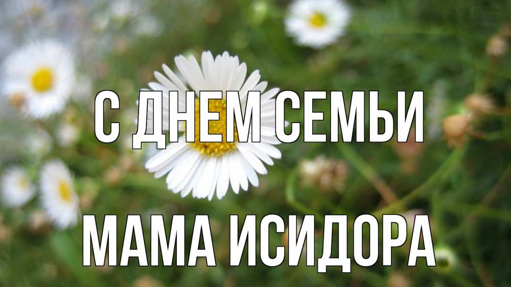 Открытка на каждый день с именем, Мама-Исидора С днем семьи с днем семьи Прикольная открытка с пожеланием онлайн скачать бесплатно 