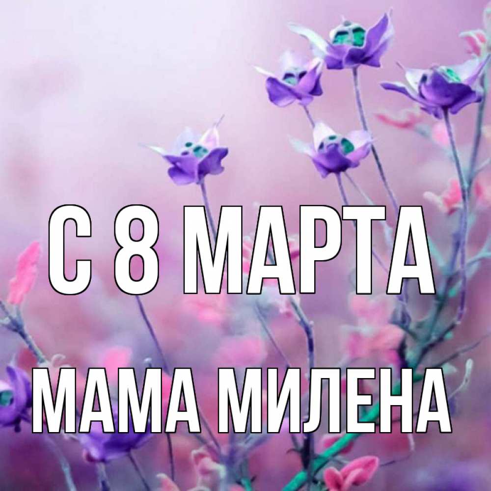 Открытка на каждый день с именем, Мама-Милена С 8 МАРТА международный женский день 2 Прикольная открытка с пожеланием онлайн скачать бесплатно 