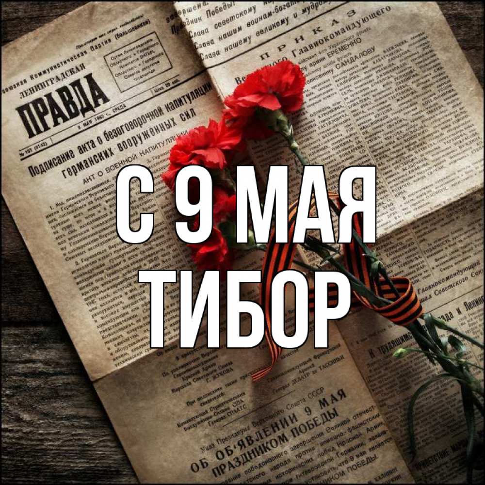 Открытка на каждый день с именем, Тибор С 9 мая 9 мая Прикольная открытка с пожеланием онлайн скачать бесплатно 