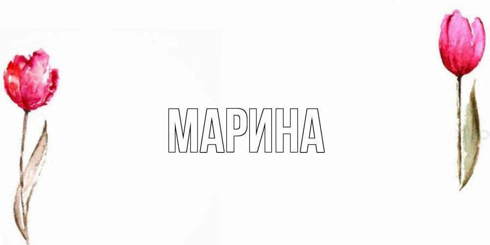 Открытка на каждый день с именем, Марина Главная Открытки на день всех влюбленных с тюльпанами акварелью Прикольная открытка с пожеланием онлайн скачать бесплатно 