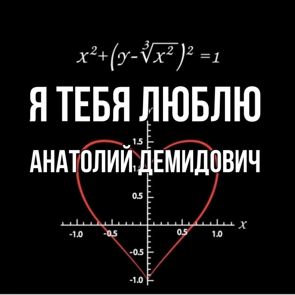 Открытка с именем, Анатолий Демидович, Я тебя люблю