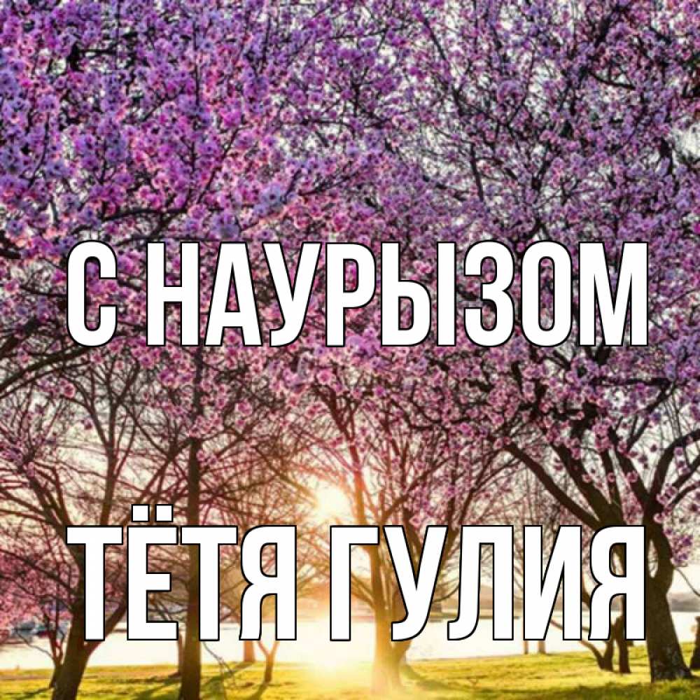 Открытка на каждый день с именем, Тётя-Гулия С наурызом праздник весны наурыз Прикольная открытка с пожеланием онлайн скачать бесплатно 