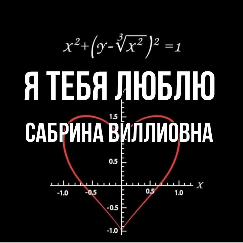 Открытка на каждый день с именем, Сабрина-Виллиовна Я тебя люблю сердечная формула Прикольная открытка с пожеланием онлайн скачать бесплатно 