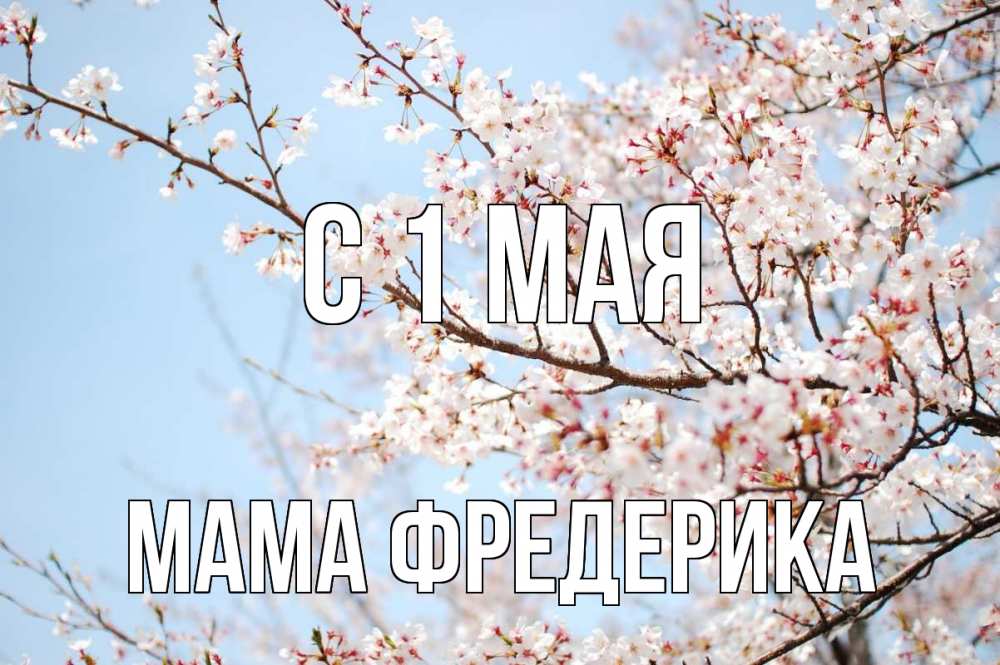 Открытка на каждый день с именем, Мама-Фредерика С 1 мая С 1 мая Прикольная открытка с пожеланием онлайн скачать бесплатно 