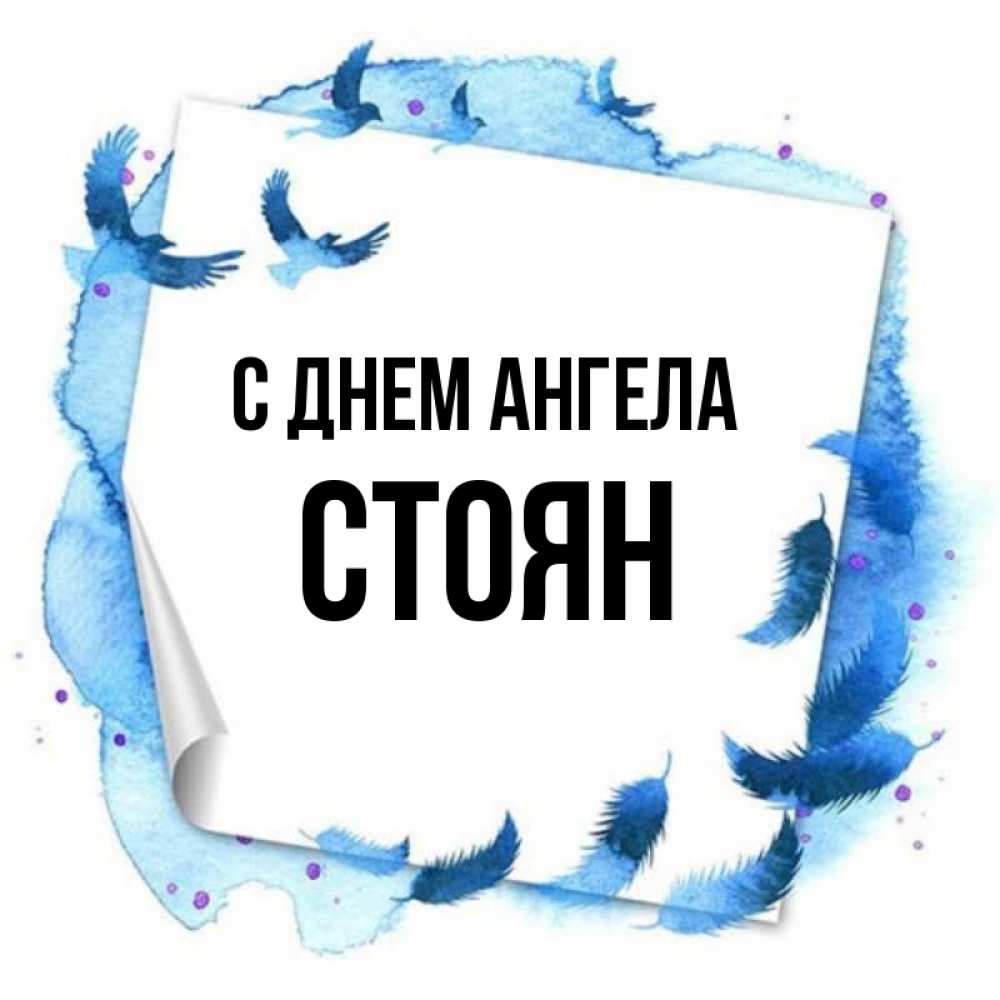 Открытка на каждый день с именем, Стоян С днем ангела красивые птицы летят Прикольная открытка с пожеланием онлайн скачать бесплатно 