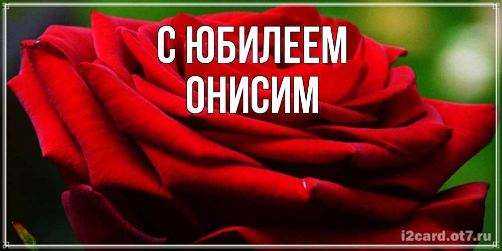 Открытка на каждый день с именем, Онисим С юбилеем розочка очень красивая Прикольная открытка с пожеланием онлайн скачать бесплатно 